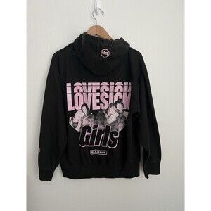 BlackPink Embroidered Pink Lovesick Group Photo K-Pop Hoodie Unisex L Official
